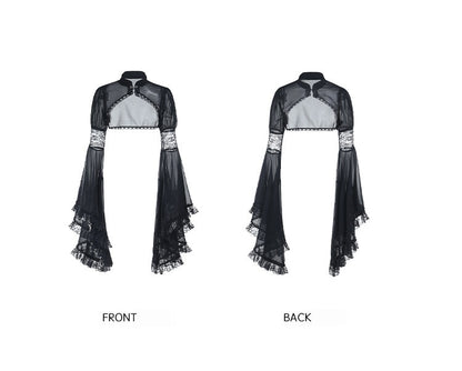 Celestial Whimsigoth Black Lace Suit, Dark Style Formal Gown, Slim-fitting Long Prom Dress, Sexy Halloween Dress,LTP82798