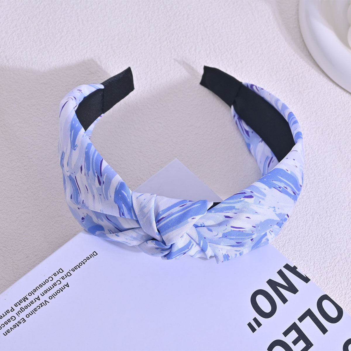 Bohemian headband, wide-brimmed, crisscross knotted headband for women