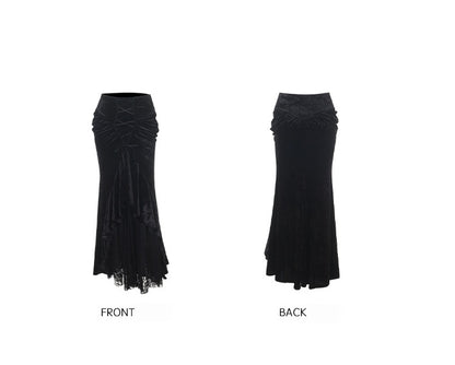Celestial Whimsigoth Black Lace Suit, Dark Style Formal Gown, Slim-fitting Long Prom Dress, Sexy Halloween Dress,LTP82798