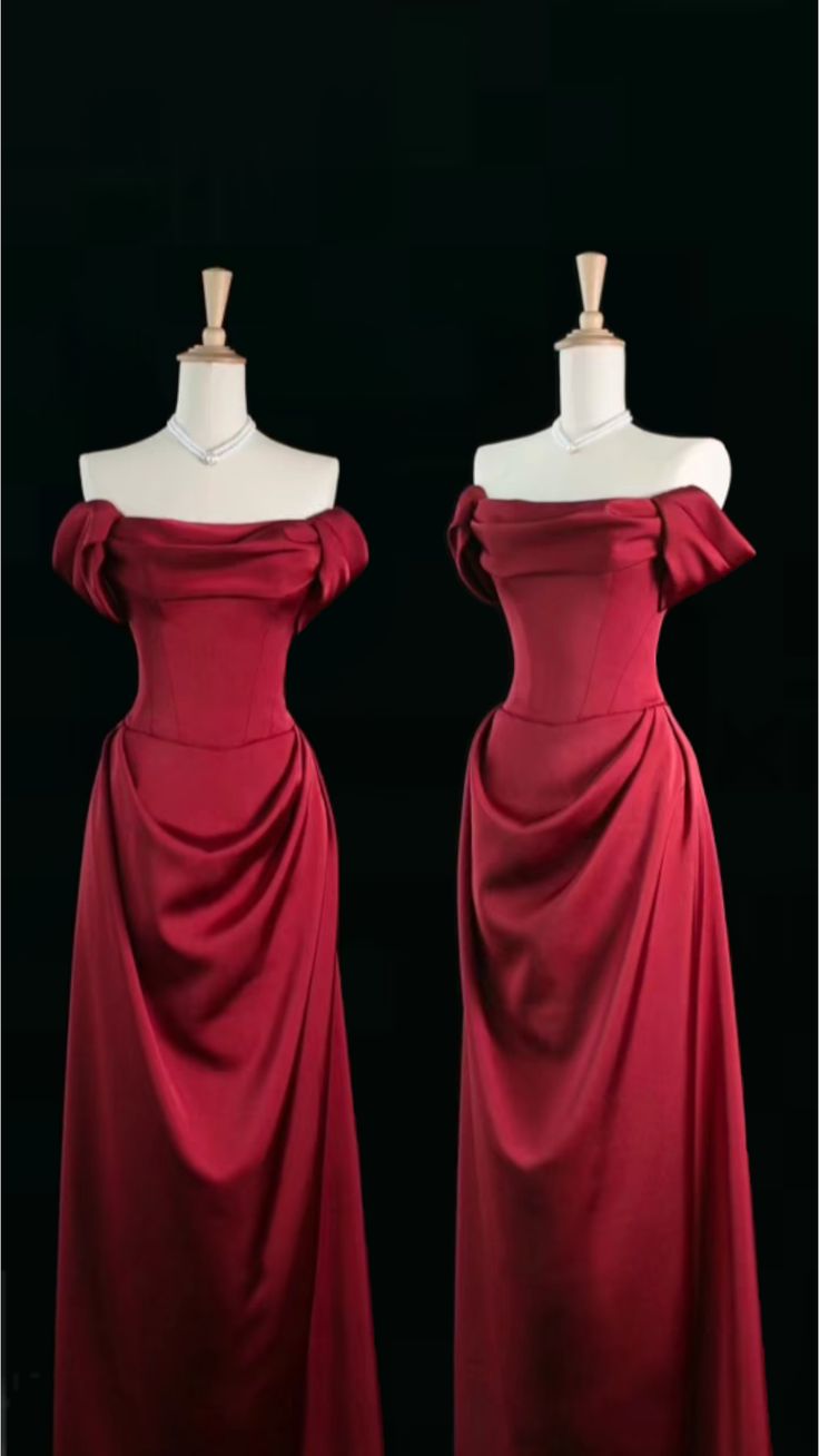 Off The Shoulder Red Prom Dresses Satin Long Party Evening Dress Valentine's Dresses,LTP4308
