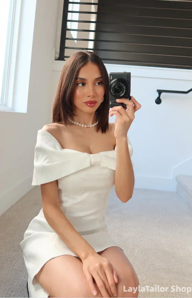 Off The Shoulder White Bodycon Homecoming Dresses