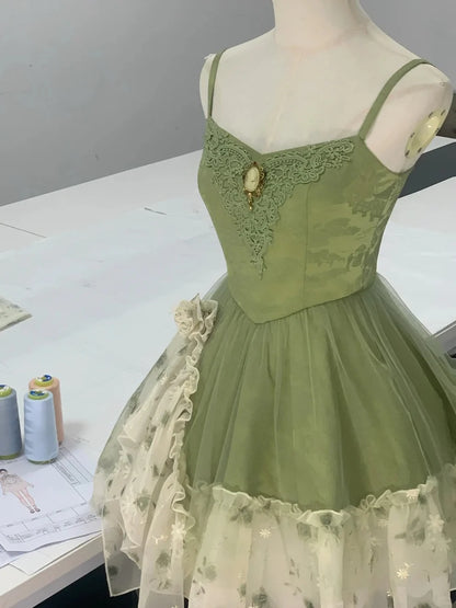 Vintage Green Strapless Ombre Tulle Mini Homecoming Dress LTP82589