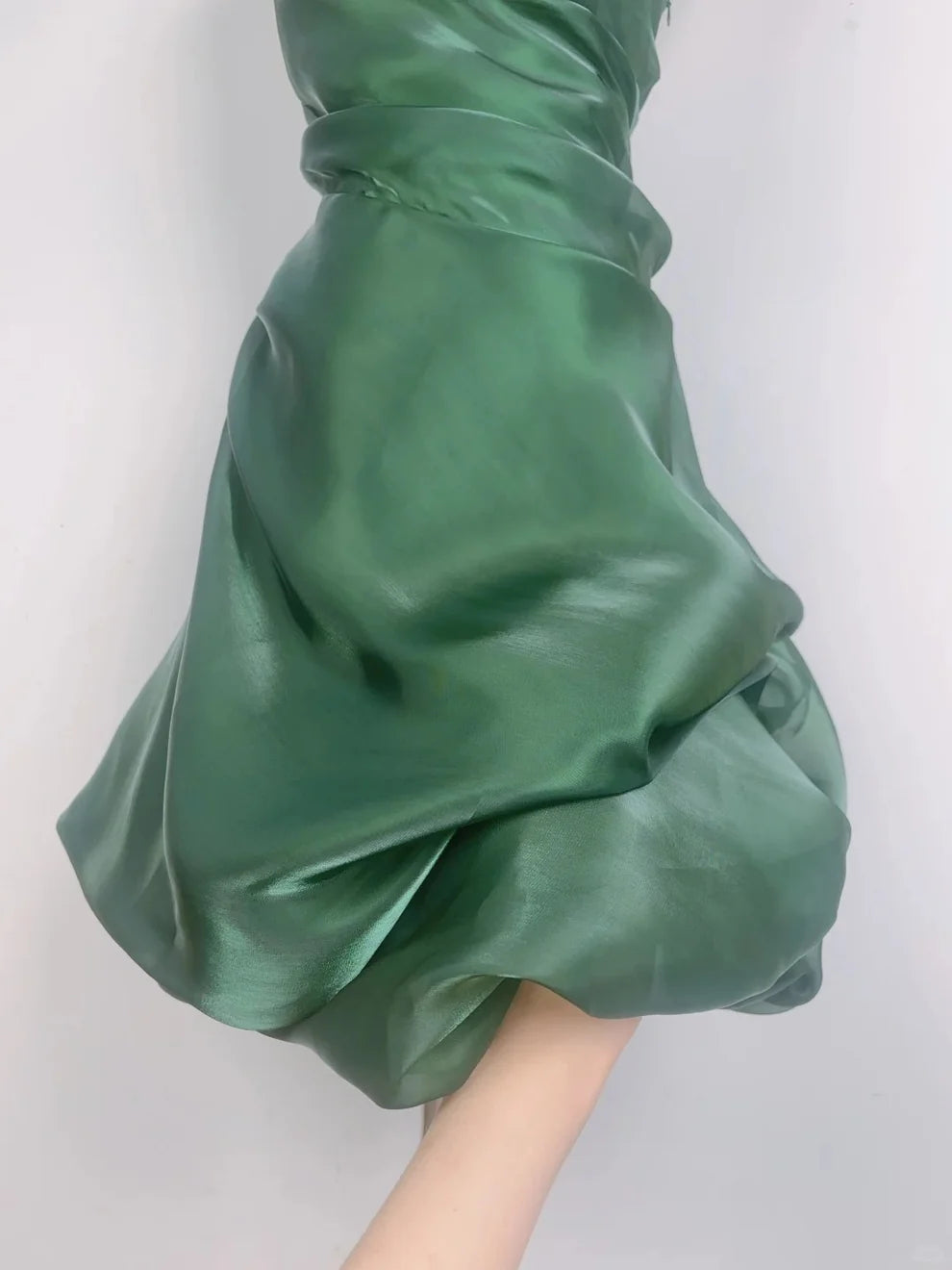Vintage Dark Green Halter Neck Floral Mini Homecoming Dress LTP82585