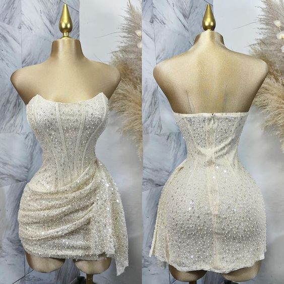 Cute Pink Sleeveless Sequined Slim Fit Hip 17th Birthday Homecoming Dress LTP82587