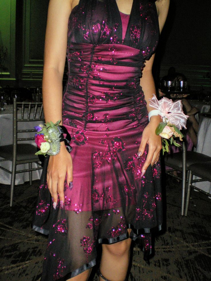 Sexy Pink Black Tulle Sequined Halter Neck Irregular 19th Birthday Homecoming Dress LTP82586