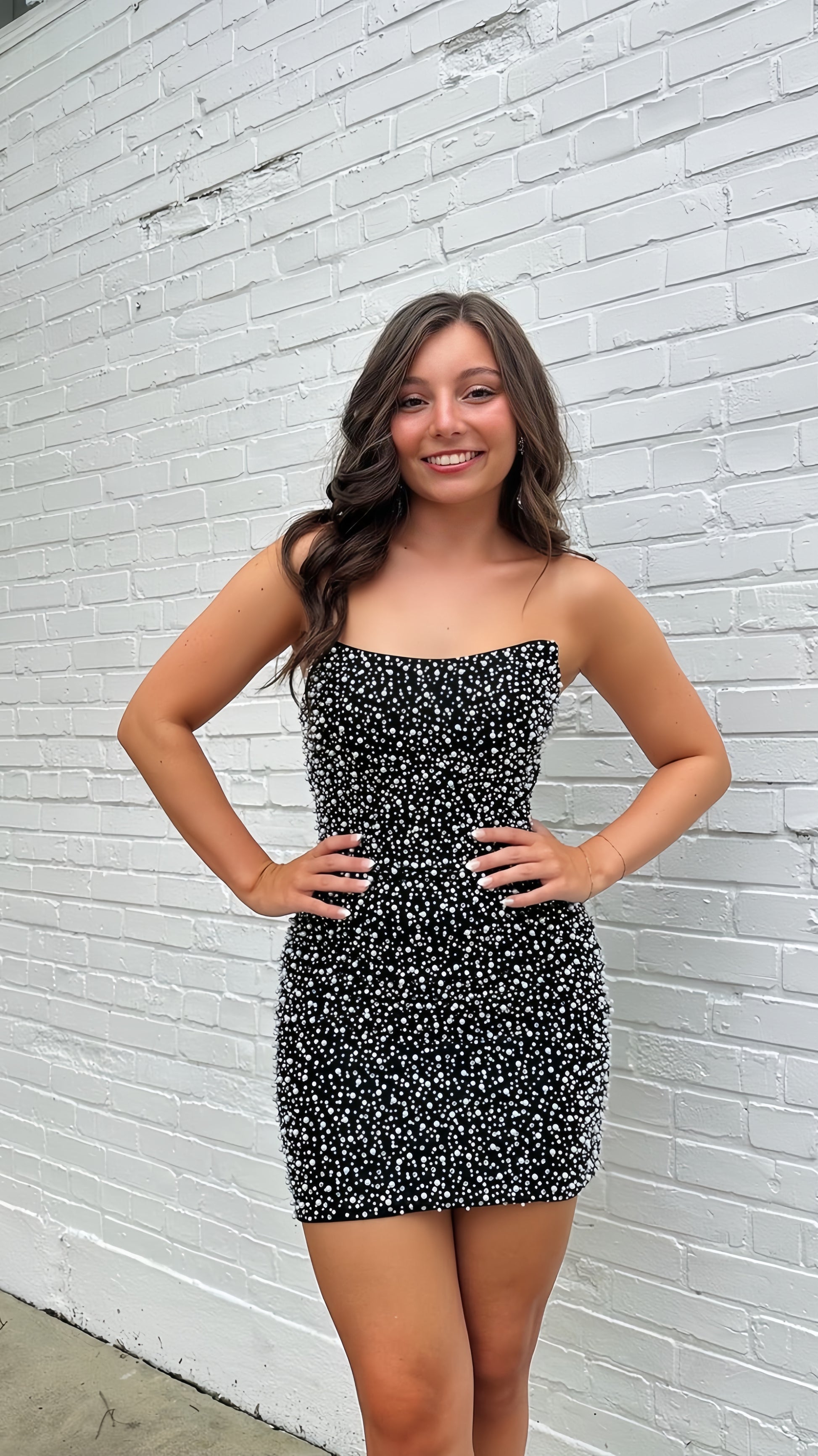 Pearl Beaded Sequin Homecoming Dresses Strapless Mini Party Gown, LTP3 Laylatailor Shop Pearl Beaded Sequin Homecoming Dresses Strapless Mini Party Gown, LTP3 Laylatailor Shop