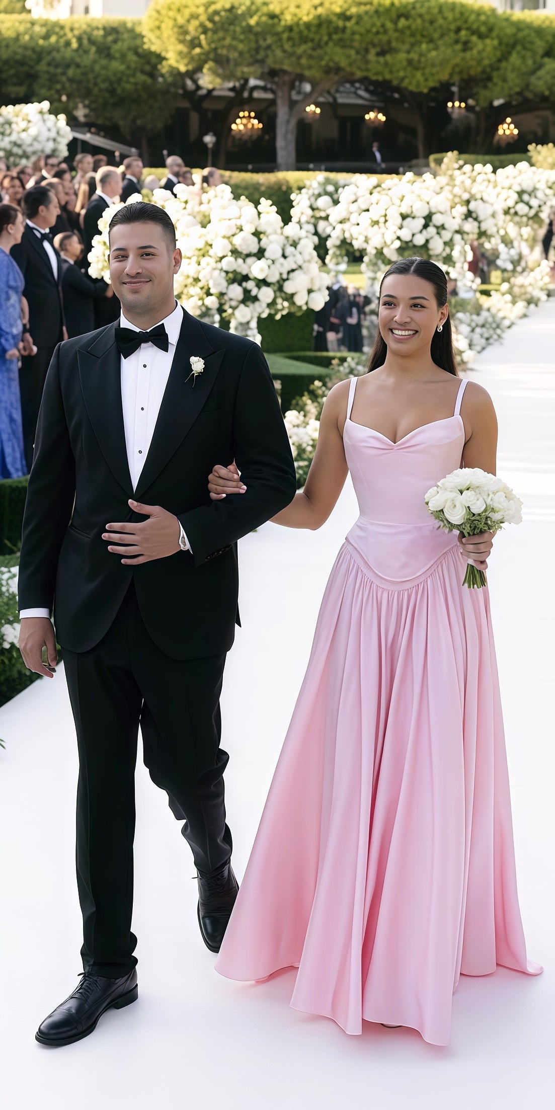Pink Appliques Evening Dresses, A-Line Satin Prom Dresses,LTP3566