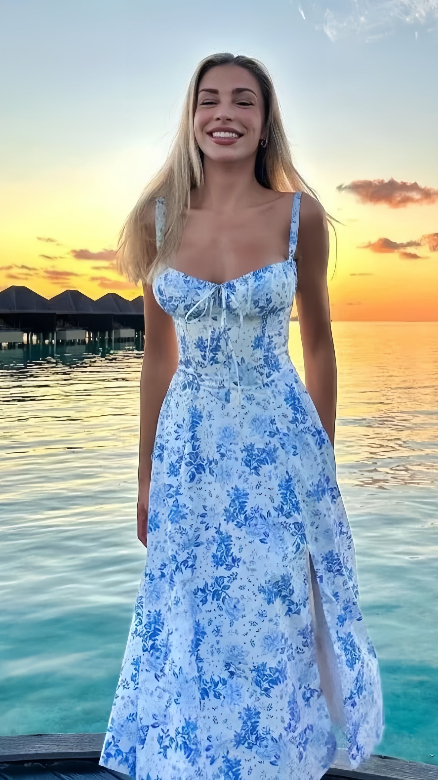 Pretty Floral Holiday Party Dresses Summer Beach Outfits,LTP3932