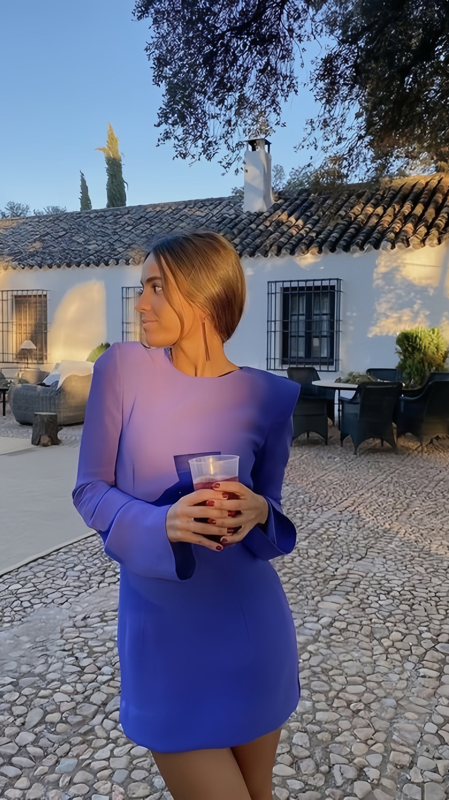 Purple Long Sleeves Party Dresses Open Back Homecoming Dress,LTP3851