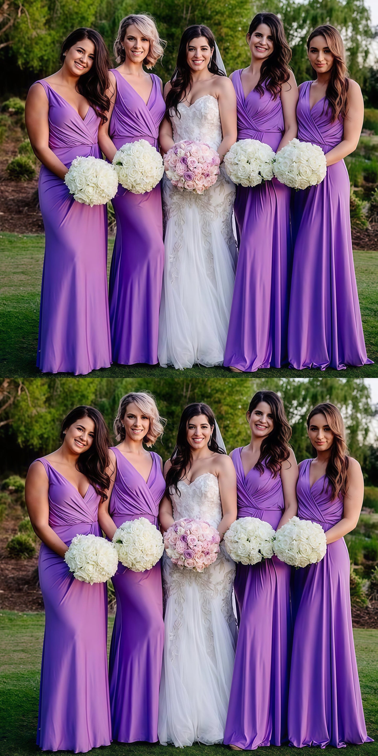 Purple V-Neck Sheath Party Dress, Sleeveless Full Length Bridesmaid Dress,LTP3679