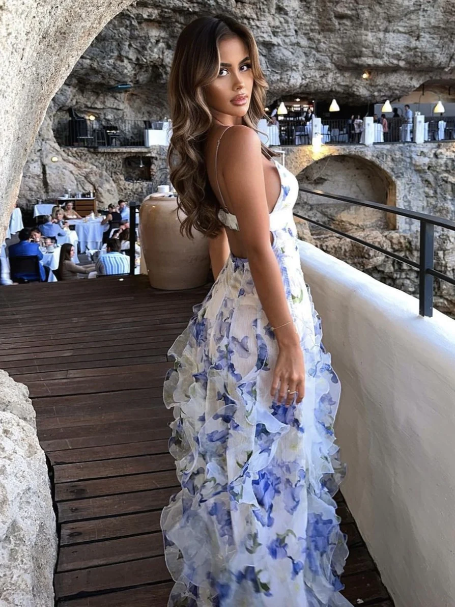 Spaghetti Straps Evening Dress,Prom Party Gown