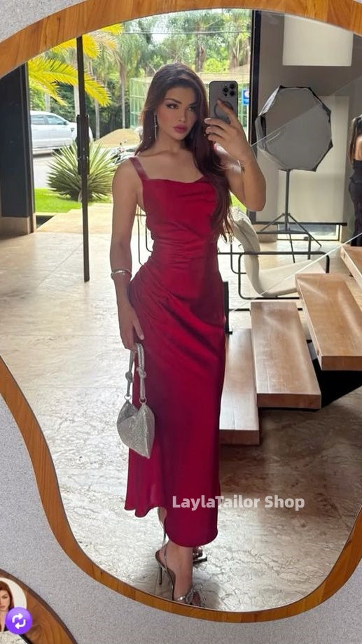 Red Prom Dresses Straps Formal Party Dress,LTP4561