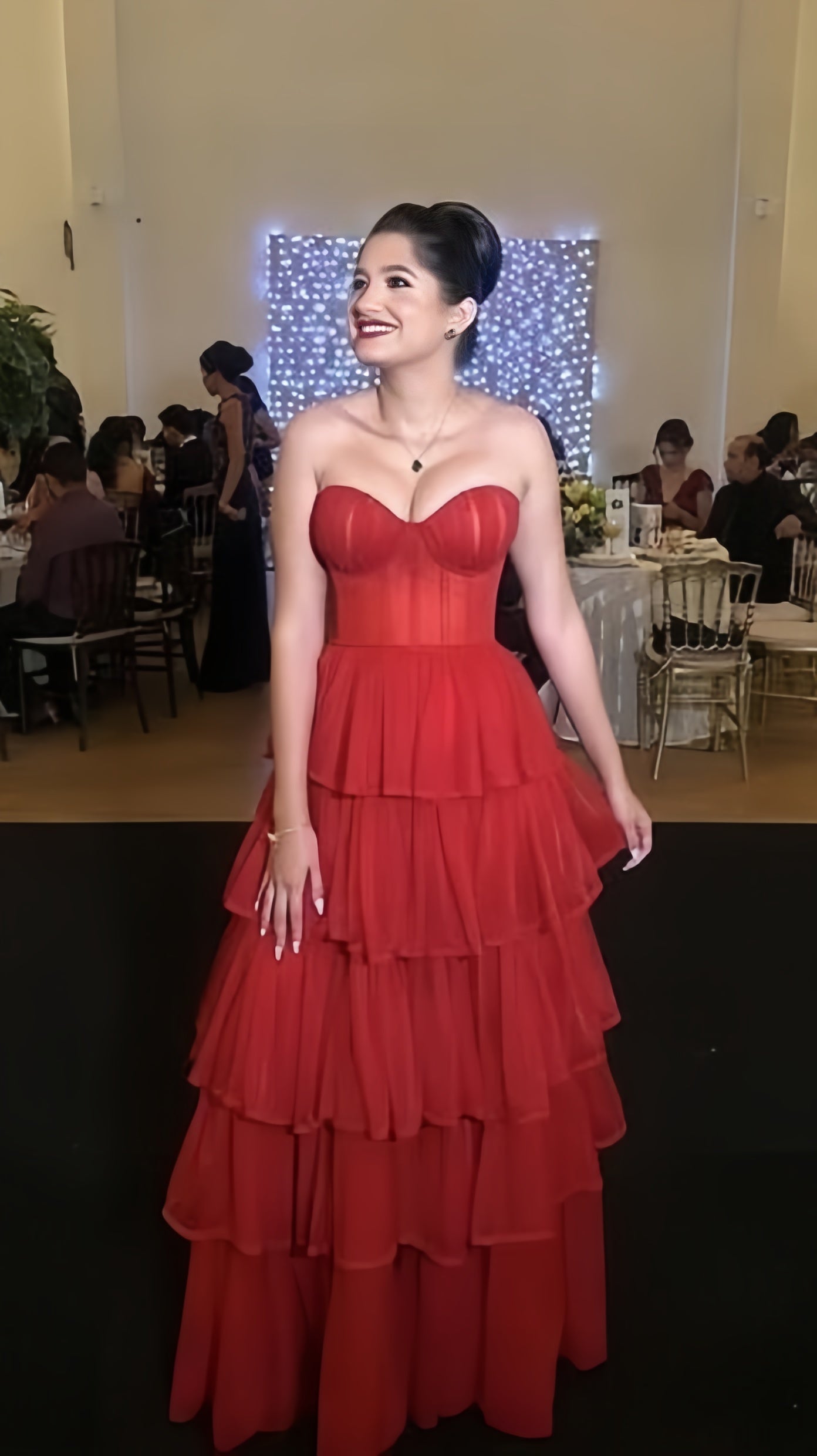 Red Sweetheart Tulle Prom Dresses Long Senior Graduation Dress Formal Gown,LTP3995