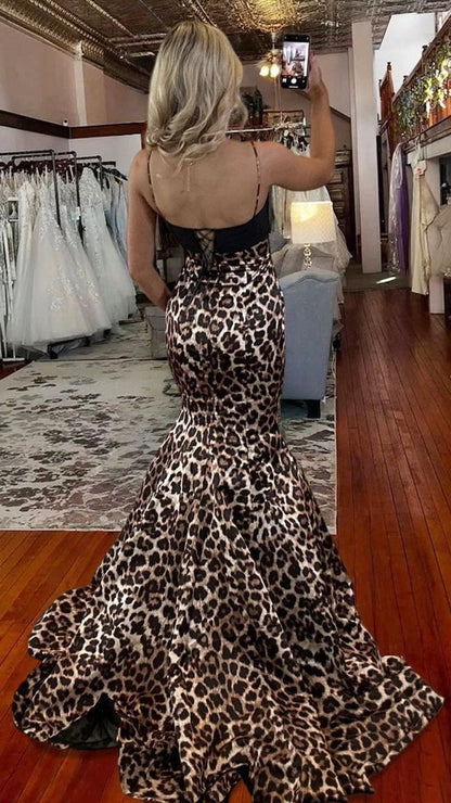 Senior Prom Dresses Mermaid Long Evening Party Dress Spaghetti Straps Formal Gown,LTP4373