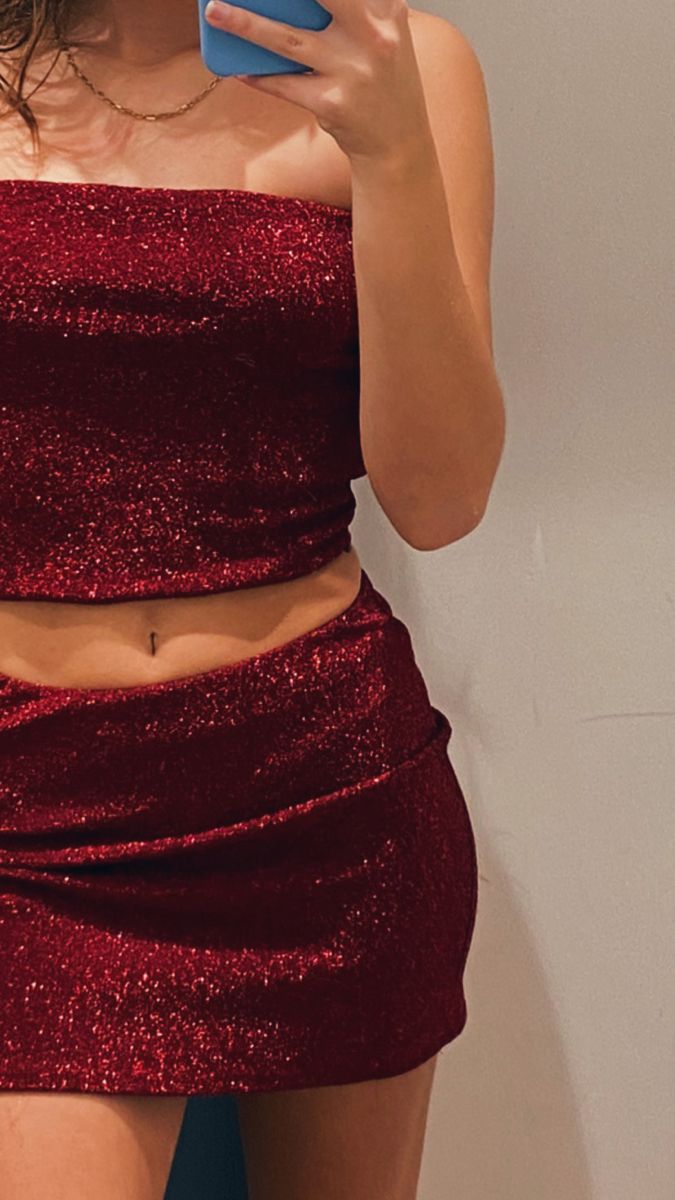 Sexy Burgundy Two Pieces Tight Homecoming Dresses Mini Party Dress,LTP4249
