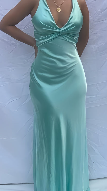 Sexy Mermaid V Neckline Long Prom Dress,LTP4301