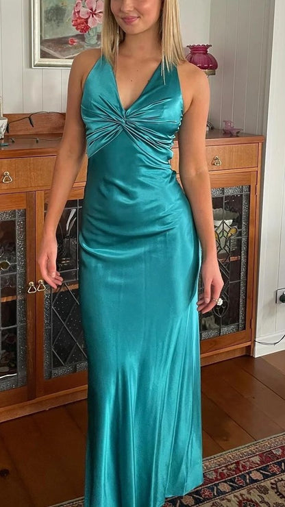 Sexy Mermaid V Neckline Long Prom Dress,LTP4301