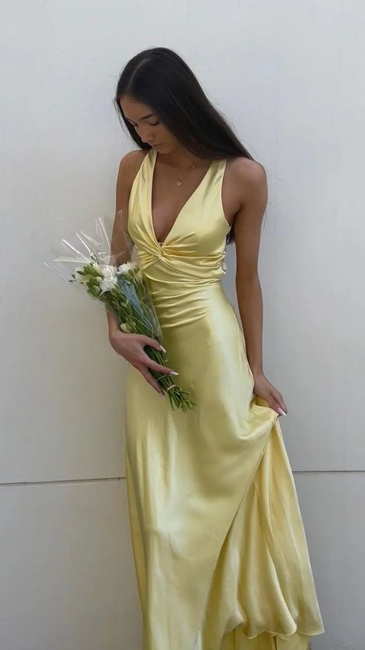 Sexy Mermaid V Neckline Long Prom Dress,LTP4301