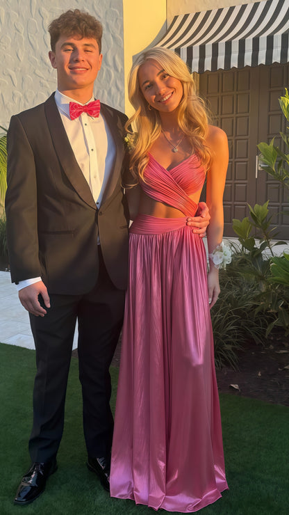 Sexy Pink Sheath Prom Dress, Spaghetti Straps Party Dress,LTP3423