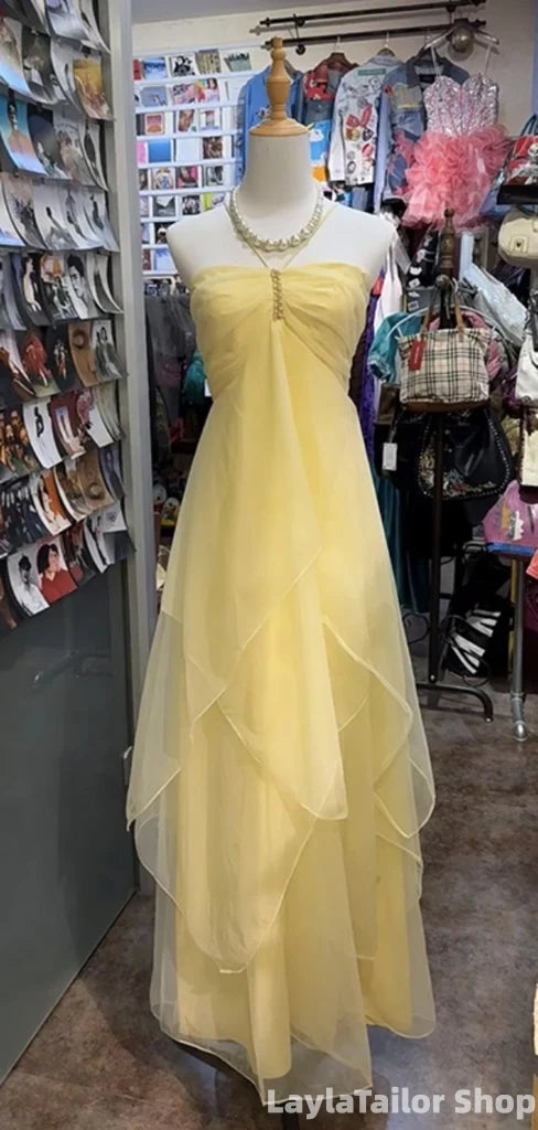 Sexy Sweetheart Sleeveless A-line Tulle Long Prom Dresses For Party Online LTP82711