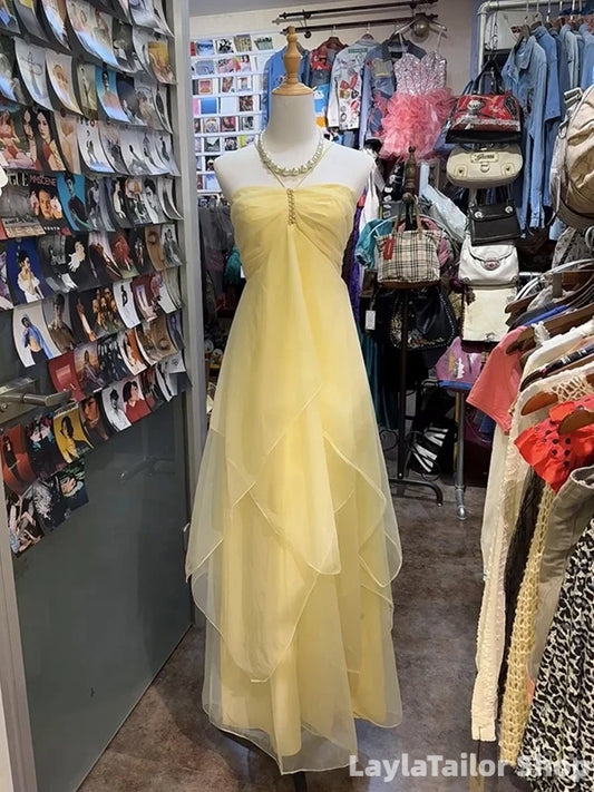 Sexy Sweetheart Sleeveless A-line Tulle Long Prom Dresses For Party Online LTP82711