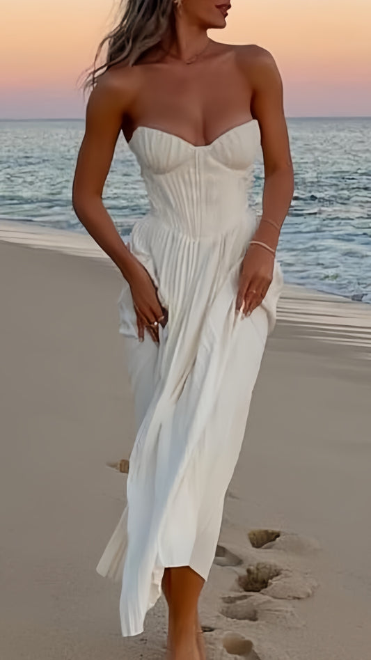 Sexy White Holiday Party Dresses Sweetheart Ankle Length Prom Dress,LTP4020