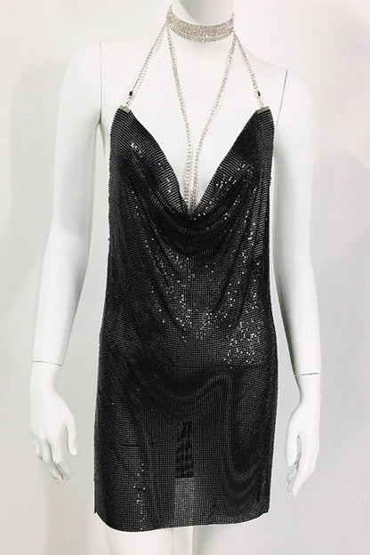 Sexy Halter Homecoming Dresses, Sequined Mini Cocktail Dress, LTP3250