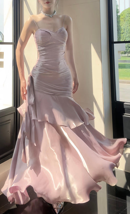Shiny Green Spaghetti Straps Ruffle Party Dress Sweetheart Formal Prom Dresses,LTP4380