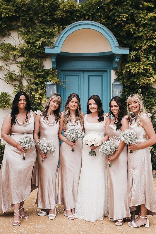 Simple Bridesmaid Dresses,Cheap Bridesmaid Dresses,Cowl Neck Party Dress,LTP4113