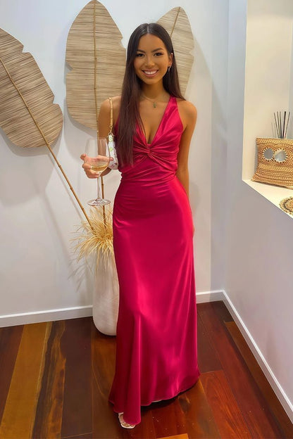 Simple Prom Dresses Cross Back Evening Party Dress Sleeveless Formal Gown,LTP4180