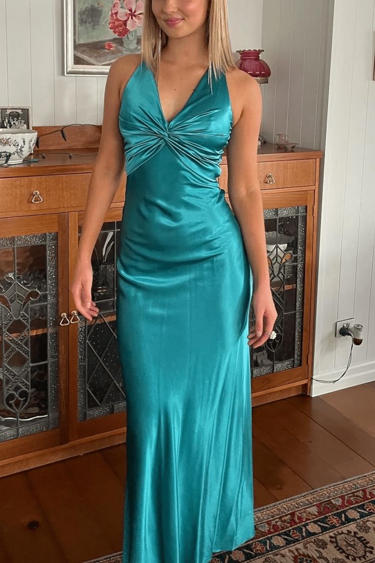 Simple Prom Dresses Cross Back Evening Party Dress Sleeveless Formal Gown,LTP4180