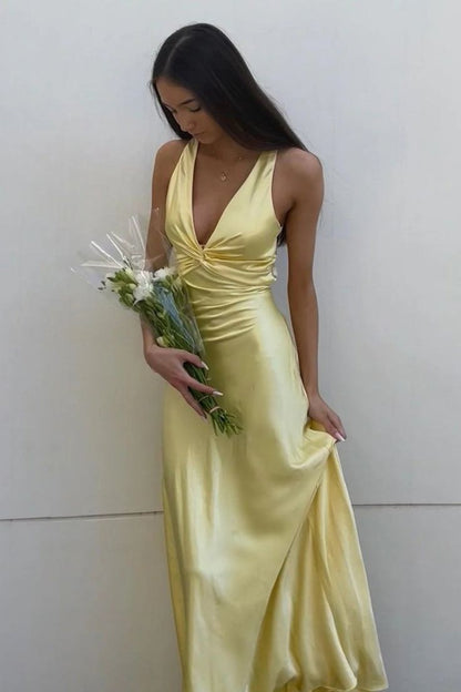 Simple Prom Dresses Cross Back Evening Party Dress Sleeveless Formal Gown,LTP4180
