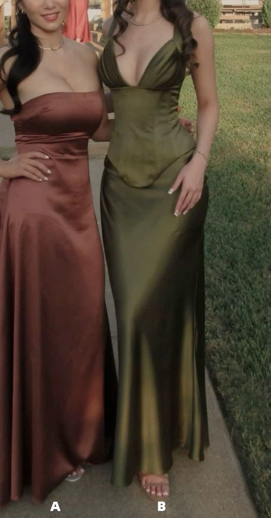 Simple Prom Dresses, Satin Party Dress, Bodycon Senior School Event Dress,LTP4142