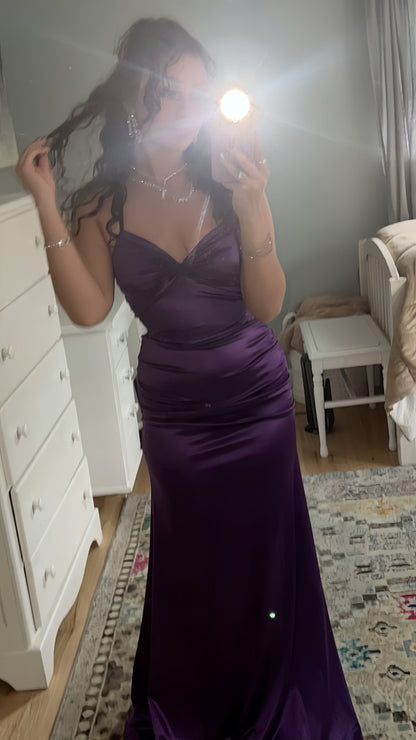 Simple Purple Evening Formal Dresses Mermaid Senior Prom Dresses,LTP4426