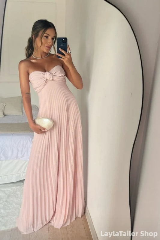 Simple Sweetheart Sleeveless A-line Satin Long Evening Prom Dresses Online LTP82712