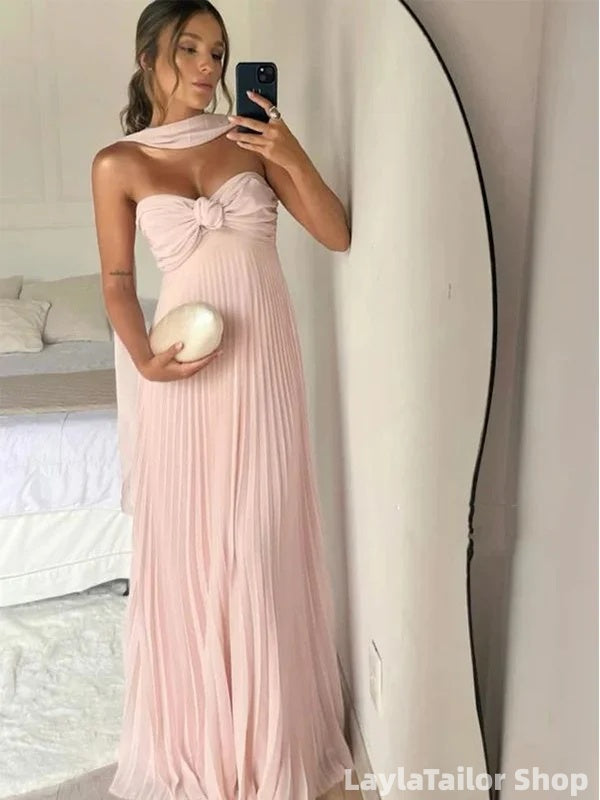 Simple Sweetheart Sleeveless A-line Satin Long Evening Prom Dresses Online LTP82712
