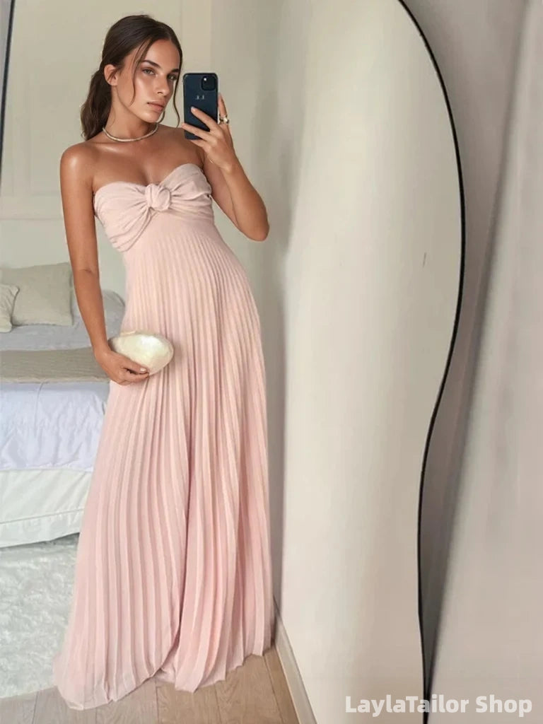 Simple Sweetheart Sleeveless A-line Satin Long Evening Prom Dresses Online LTP82712