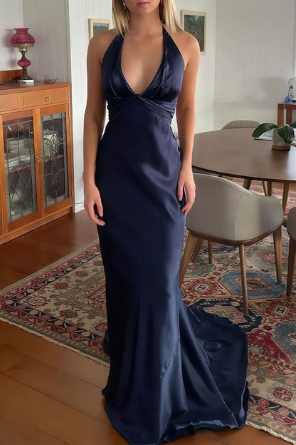 Simple Prom Dresses Cross Back Evening Party Dress Sleeveless Formal Gown,LTP4180