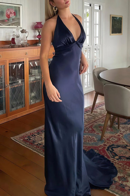 Simple Prom Dresses Cross Back Evening Party Dress Sleeveless Formal Gown,LTP4180