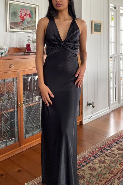 Simple Prom Dresses Cross Back Evening Party Dress Sleeveless Formal Gown,LTP4180