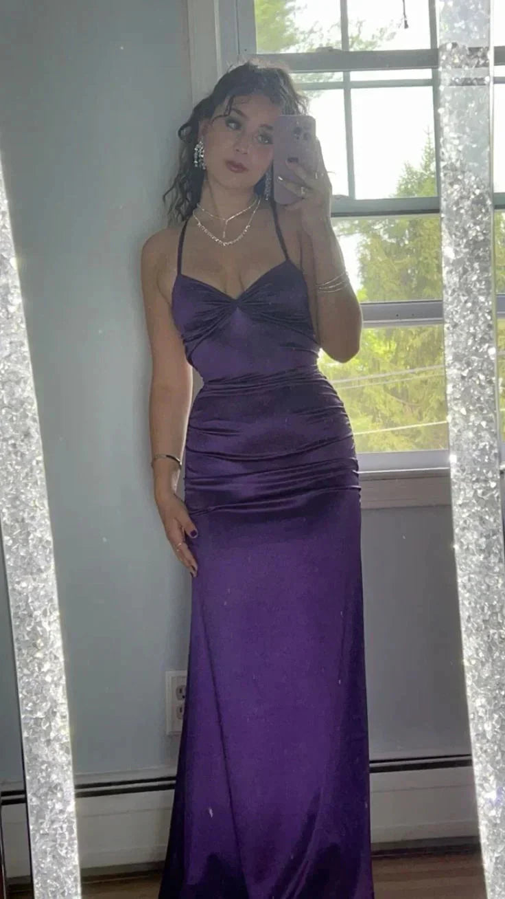 Simple Purple Evening Formal Dresses Mermaid Senior Prom Dresses,LTP4426