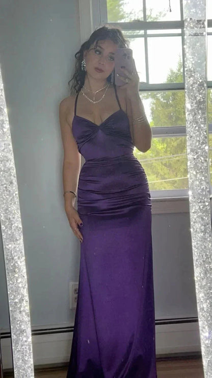 Simple Purple Evening Formal Dresses Mermaid Senior Prom Dresses,LTP4426
