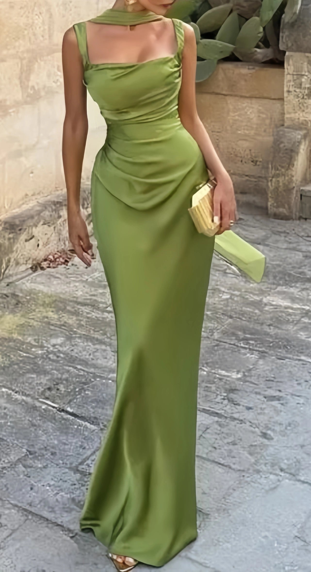 Sky Blue Mermaid Sleeveless Prom Dress Satin Custom Made Party Dresses,LTP4411