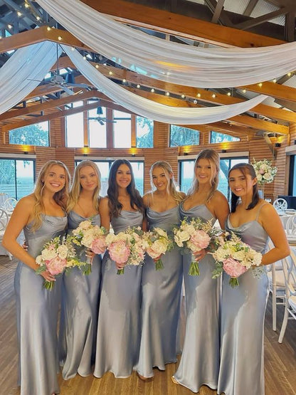 Spaghetti Straps Gray Bridesmaid Dresses, LTP3289