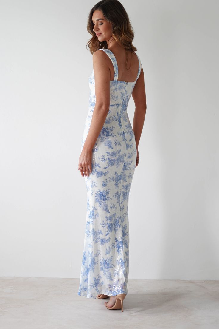 Special Floral Sequin Bodycon Party Dress, Long Prom Formal Dress, LTP3708