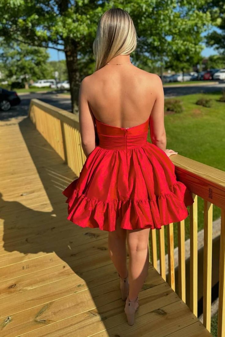 Strapless A-Line Bowknot Homecoming Dresses, LTP3232