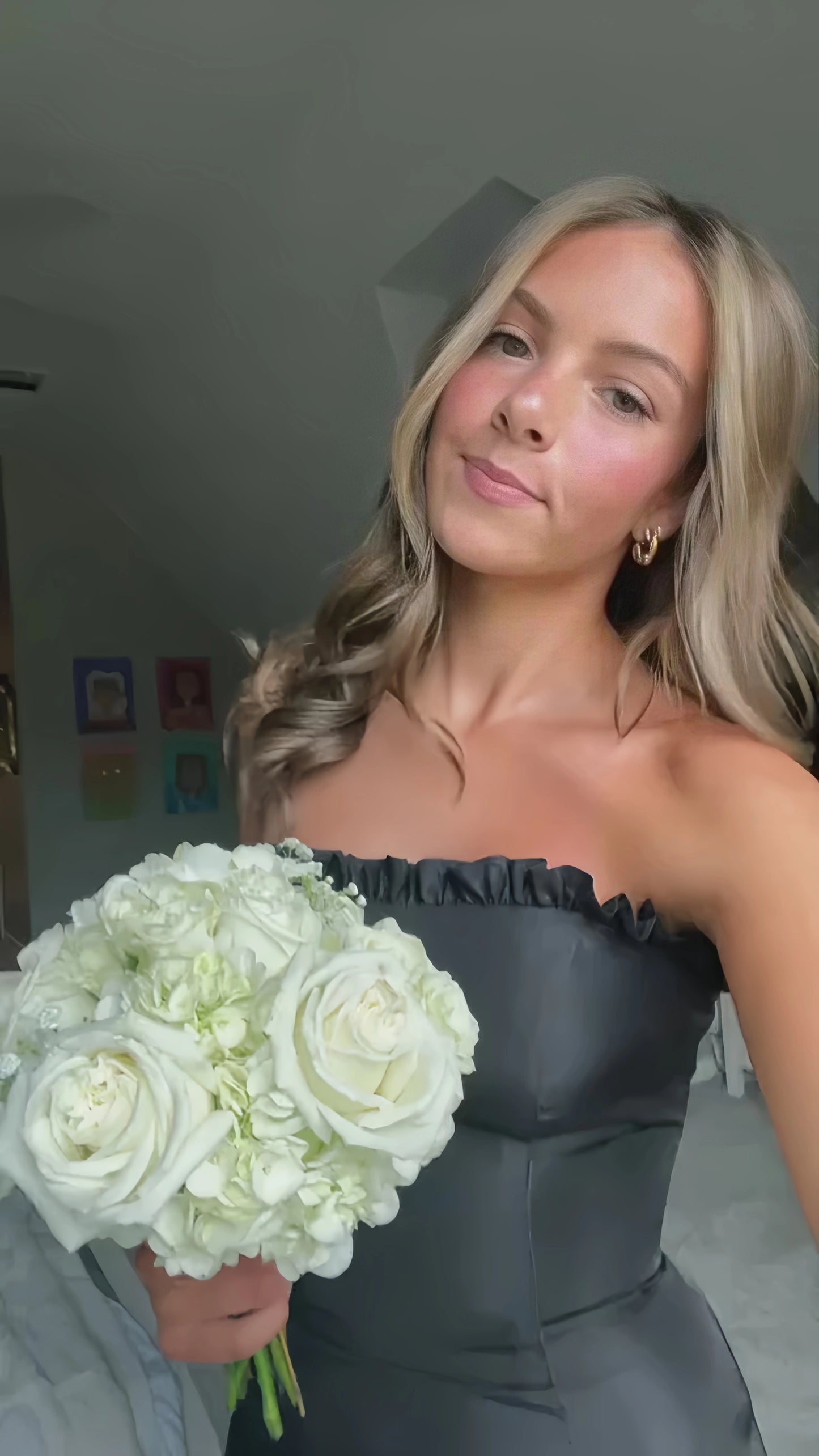 Strapless Mermaid Satin Prom Dresses Long Evening Party Dress With Slit,LTP4106