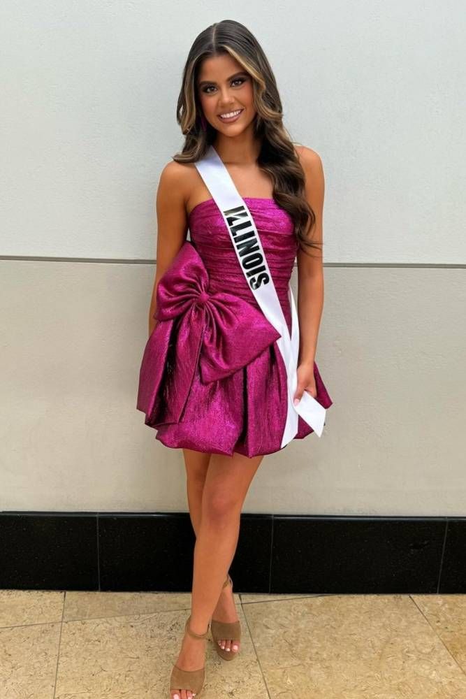 Strapless A-Line Bowknot Homecoming Dresses Sleeveless Mini Graduation Dress, LTP3214