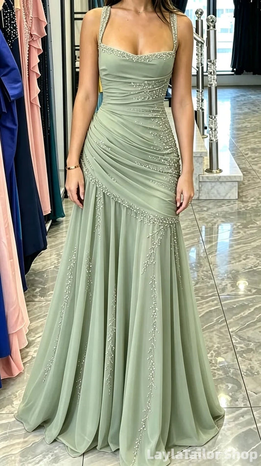 Stunning Burgundy Chiffon Mermaid Gala Gown Sleeveless Ruched Prom Dress LTP82698