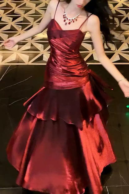 Stunning Mermaid Ruffle Prom Dress Birthday Party Dresses For Women,LTP4377
